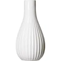 Ritzenhoff & Breker Vase SANREMO, blanc, 300 mm en faïence, avec structure cannelée décorative (1x)