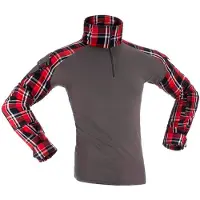 Invadergear T-shirt à Manches Longues Flannel Combat