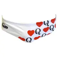 Turbo Q Corazones Swimming Brief Blanc 7-8 Years Garçon