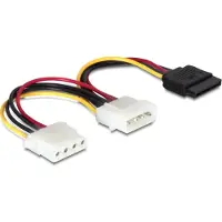 DeLOCK Câble d'alimentation Molex vers SATA – 4 broches Molex M/F vers SAT