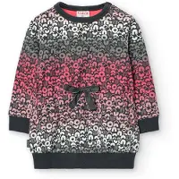 Boboli Fleece Printed Long Sleeve Dress Multicolore 12 Months Fille