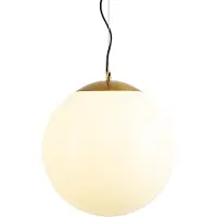 QAZQA Suspension scandinave en verre opale 40 cm - Ball 40