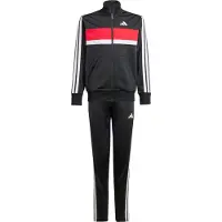 Adidas Seasonal Essentials Tiberio 3 Stripes Tricot Tracksuit Noir 15-16 Years Enfants