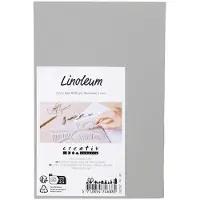 Creativ Company CC Plaque de linoléum en caoutchouc 10x15cm Gris clair 2 pièces
