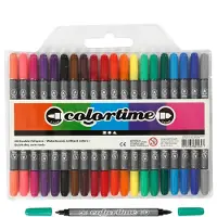 Creativ Company Marqueurs double face - Couleurs de base, 20pcs.