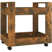 vidaXL Chariot de bureau Chêne fumé 60x45x60 cm Bois d'ingénierie