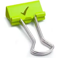 Rapesco 1421 19mm Crochet Clips de fixation Foldback (vert) - 80 clips