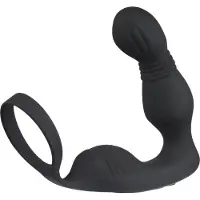 Anal Fantasy Elite - vibromasseur prostatique avec anneau pénien (noir)