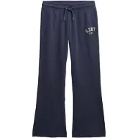 Superdry pour femme. W7011277A Pantalon Athletic Emb Flare Jogger Navy (S), Casuel, Coton, Marine