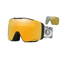 Oakley Line Miner Pro L Ski Goggles Jaune,Noir Prizm 24K & Prizm Sage Gold/CAT3+CAT2