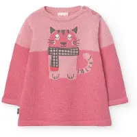 Boboli Knitwear Long Sleeve Dress Rose 6 Months Fille