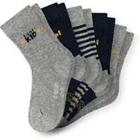 Schiesser Chaussettes 'Stars' marine / gris / orange