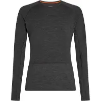 Icebreaker - Première couche en laine de mérinos - M Merino 260 ZoneKnit LS Crewe Jet Heather en Laine - Taille M - Gris