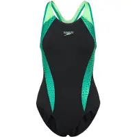Speedo Placement Laneback Swimsuit Noir UK 36 Femme