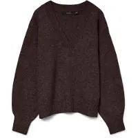 Vero Moda Boom V Neck Sweater Marron XL Femme