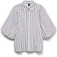 Vero Moda Chemisier 'VMAddy' violet foncé / blanc