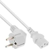 InLine cordon d'alimentation (5 m), Câble d'alimentation, Blanc