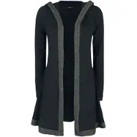 Black premium by emp Gilets & Ponchos de - Gilet Avec Capuche Et Bords Nœuds Celtiques - S - 5XL - pour Femme - noir - Taille 5XL