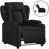 vidaXL Fauteuil relax électrique noir tissu