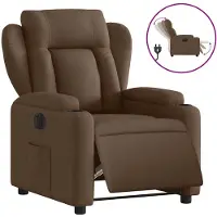 vidaXL Fauteuil relax électrique marron Tissu