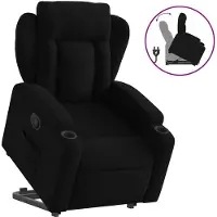 vidaXL Fauteuil relax avec releveur Noir Tissu
