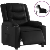 vidaXL Fauteuil relax électrique noir similicuir