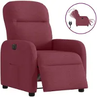 vidaXL Fauteuil relax électrique vin rouge tissu