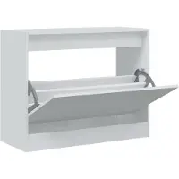 vidaXL Armoire à chaussures blanc 80x34x63 cm bois d'ingénierie
