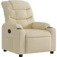 vidaXL Fauteuil relax Tissu Crème
