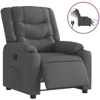 vidaXL Fauteuil relax électrique gris foncé Tissu