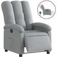 vidaXL Fauteuil relax électrique gris clair Tissu