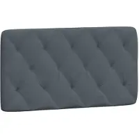 vidaXL Coussin de tête de lit gris foncé 100 cm velours