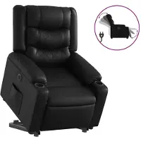 vidaXL Fauteuil relax releveur électrique noir similicuir