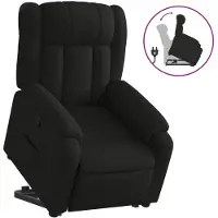 vidaXL Fauteuil relax avec releveur Noir Tissu
