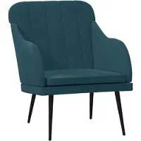 vidaXL Fauteuil Bleu 63x76x80 cm Velours