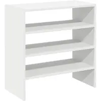 vidaXL Étagères à chaussures 2 pcs. empilables blanc 60x30x30,5 cm