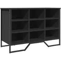 vidaXL Armoire à chaussures noir 90x38x61,5 cm bois d'ingénierie