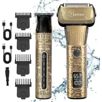 Hatteker HT-609 Kit de Tondeuse Cheveux et Barbe Rasoir Homme Corps 8-en-1 Gris