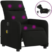 vidaXL Fauteuil de massage électrique noir tissu