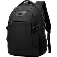 Nohrd Laptop Backpack - Black - Anti Theft - Laptop Bag 15.6 inch - USB Charging Station - Backpack Ladies & Men - Water Repellent - Schoolbag Girl & Boys - Bookbag with Laptop compartment