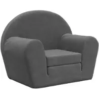 vidaXL Canapé-lit pour enfants Anthracite Peluche douce