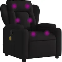 vidaXL Fauteuil de massage noir tissu