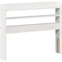 vidaXL Tête de lit avec étagères Blanc 90 cm Pin massif