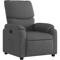 vidaXL Fauteuil relax gris foncé Tissu