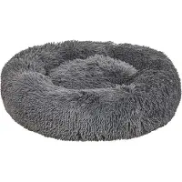 Beliani Lit Pour Animal Kulu Fourrure Synthétique Gris Foncé