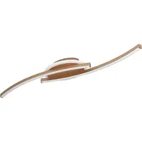 Eglo LED Plafonnier Lungolago, plafonnier pour bureau et cuisine, plafonnier de bureau, lampe de cuisine en métal en bronze, blanc neutre, 74 cm