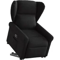 vidaXL Fauteuil relax avec releveur Noir Tissu