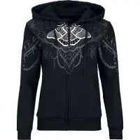 Gothicana by EMP Sweat-shirt zippé à capuche Gothic de - Spread the Wings in the Dark - S - XXL - pour Femme - noir - Taille M