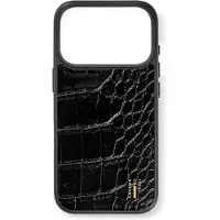 IDEAL OF SWEDEN Coque MagSafe en cuir végétalien pour Apple iPhone 17 Pro - Black Croco