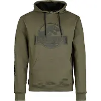 Jurassic Park Sweat-shirt à capuche de - Logo - S - M - pour Homme - kaki - Taille S